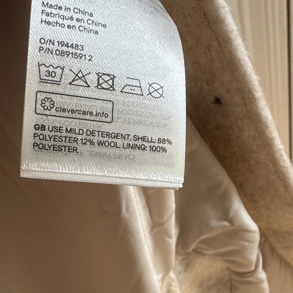 H&M Cream Wool Coat - Picture 12 of 12